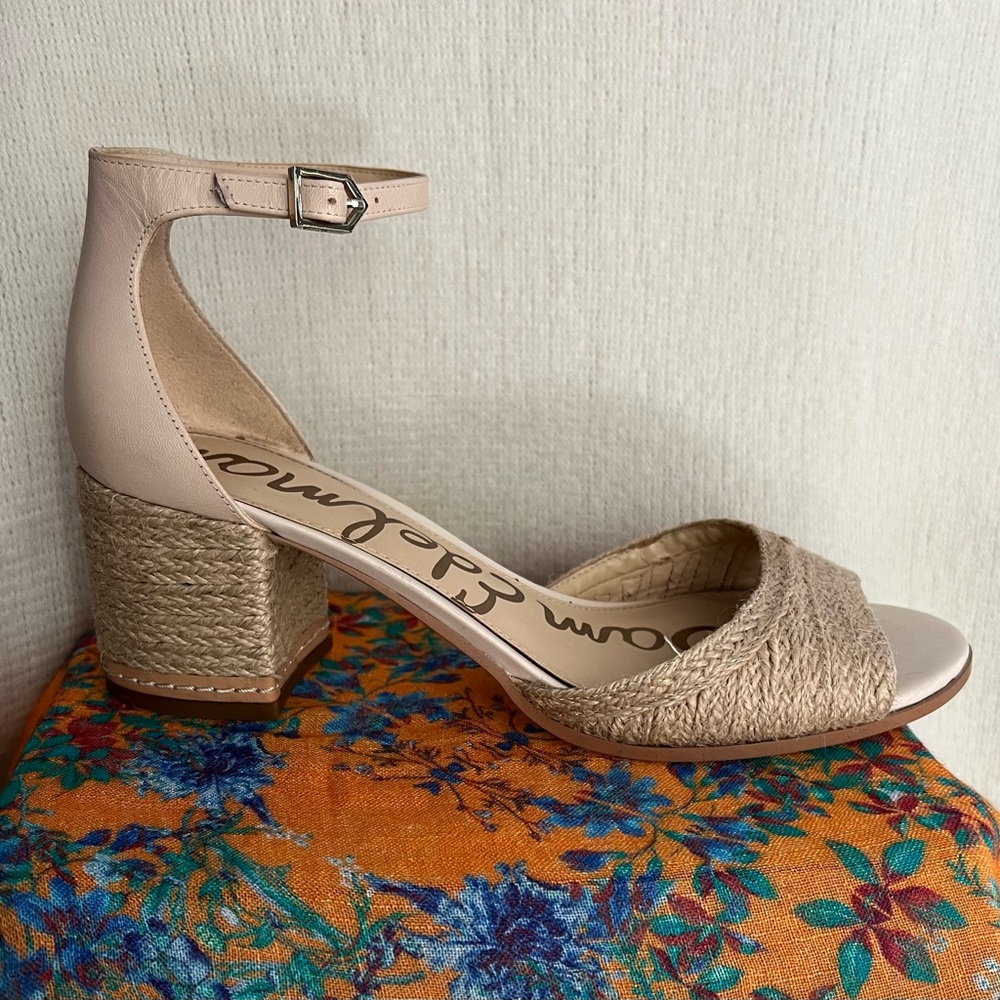 Sam Edelman Tan Peep-Toe Heels - Picture 3 of 5
